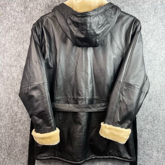 The  Connection New York Black Leather Sherpa Lined 2XL - Picture 3 of 10